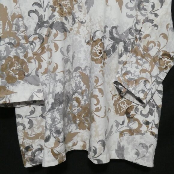 ALFRED DUNNER | large | Floral Long Sleeve Shirt | Beautiful and Unique Neckline - Picture 15 of 16